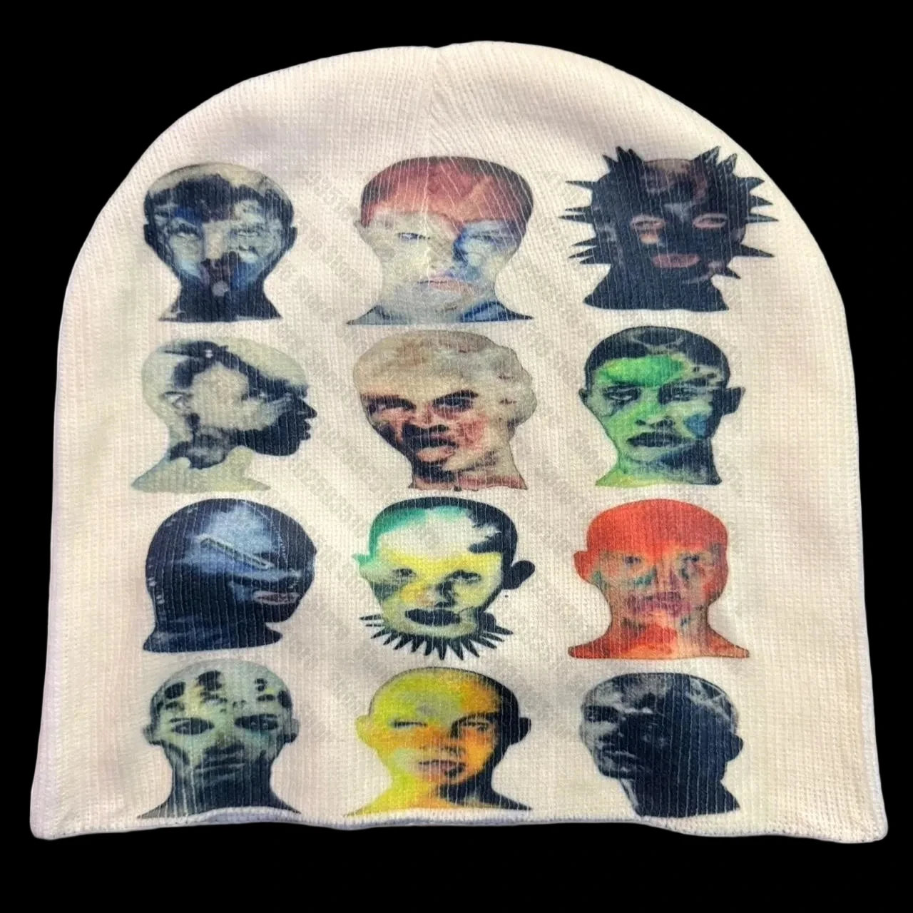 face paint knitted hat
